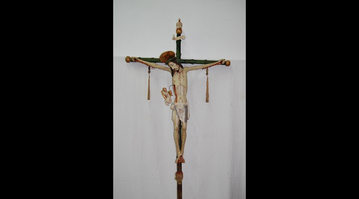 Scultura lignea policroma - Crocifisso - sec.XV -