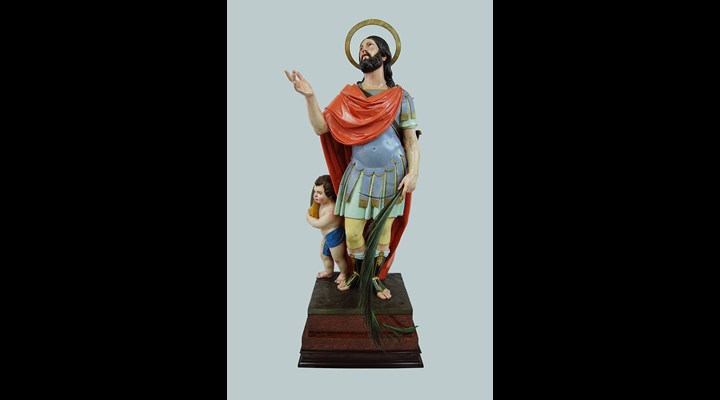 Scultura lignea policroma -San Dalmazio-Paolo Olivari -1839- 